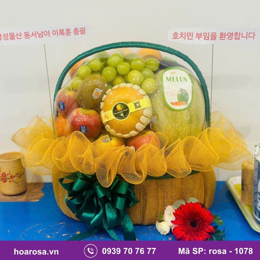 Giỏ Trái Cây Bích Thủy #1078 – trái cây nhập khẩu
