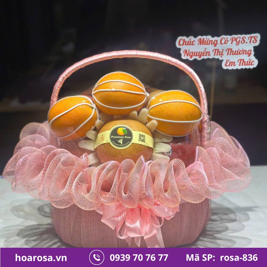 Giỏ Trái Cây Bích Thủy #836 – trái cây nhập khẩu